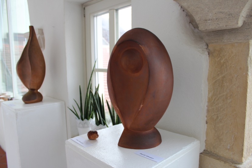 Woodfired sculptures, on exhibition, Layer house in december 2015