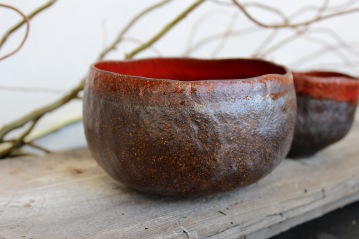 Red bowls, 2017