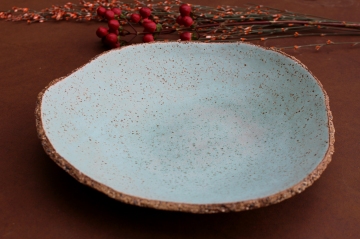 Lagoon turquize rustic plate